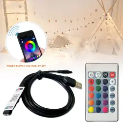 RGB Wireless Smart Female Plug to 4Pin Connector DC 5V-24VMini RGB Controller Bluetooth Adaptor LED Light Strip