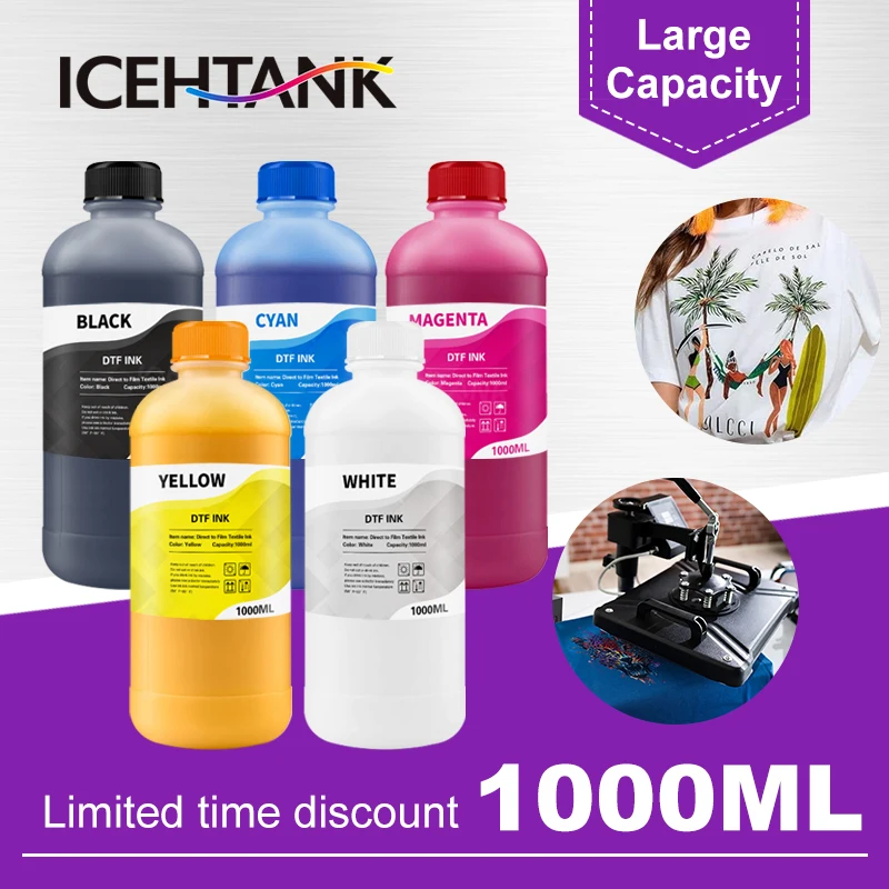 

1000ML DTF Ink Compatible For EPSON XP15000 DTF Ink Dtf Transfer Film L800 L1800 F2000 5113 4720 i3200 4880 7880 4800 PET Film
