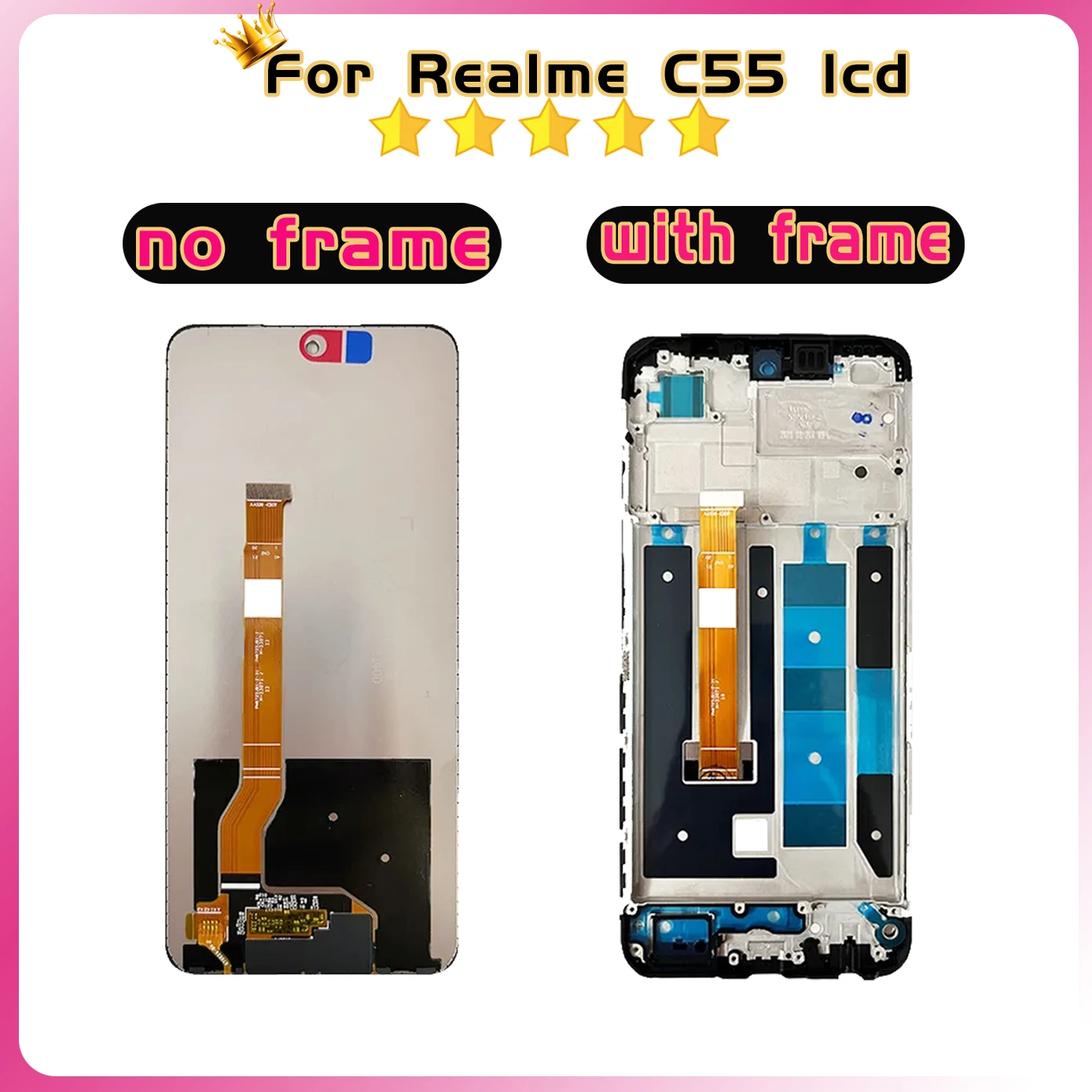 6.72\'\' For OPPO Realme C55 RMX3710 LCD Replacement Repair Parts Display Touch Screen Digitizer Assembly for RealmeC55 LCD