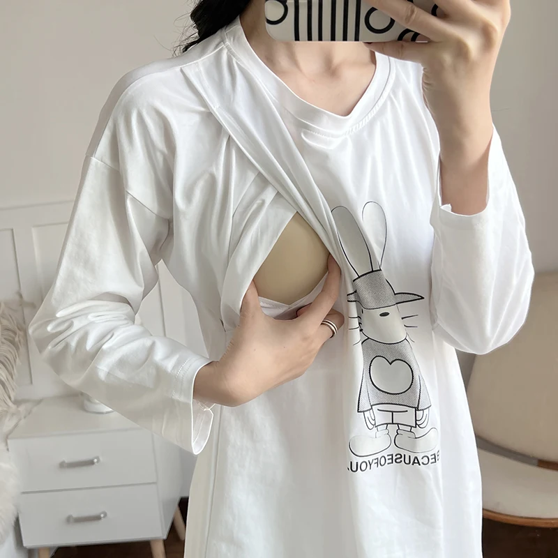 

Breastfeeding Clothes For Women Maternity T-shirt 6044B