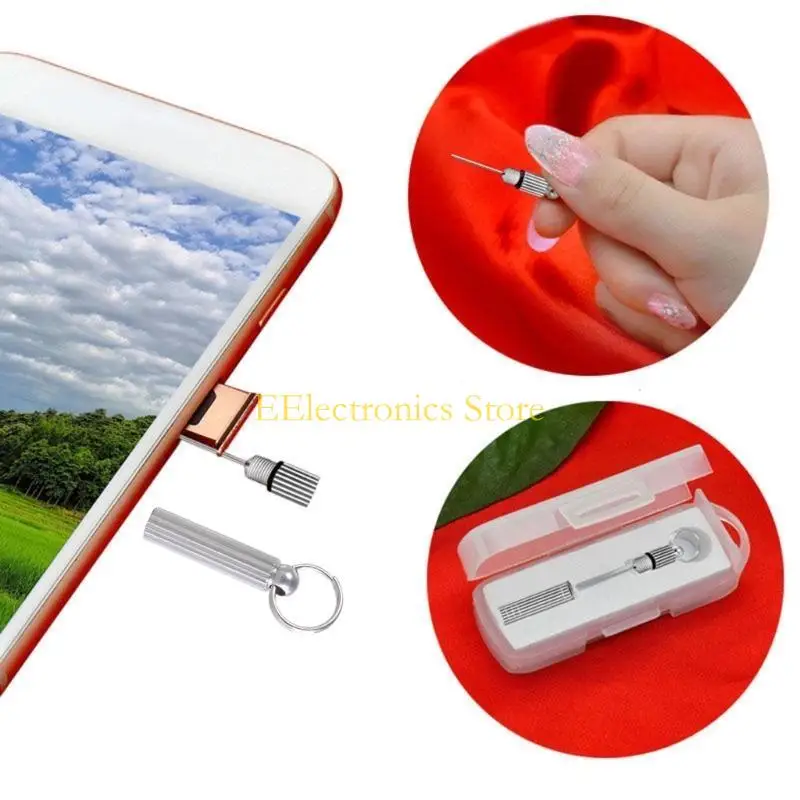 Pino agulha remoção cartão B03C e Antilost Bandey Keychain Rings Split Rings Phone Ejecter Tool