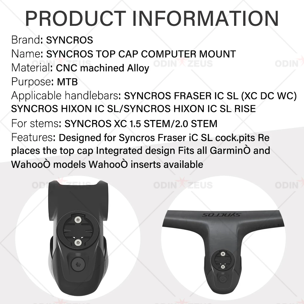 Syncros GPS Speeddometer Mount Computer Stand For Fraser IC SL WC/DC/XC CNC Aluminum Alloy Top Cover Style Bicycle Accessories