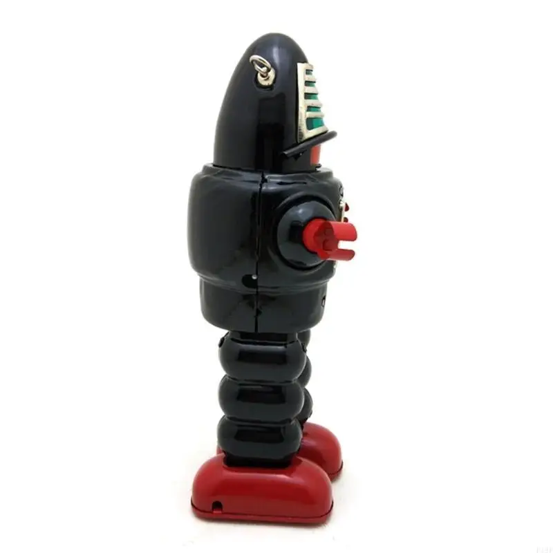 

F19F 9’’ Windup Toy Planet Robot Walking Robot Clockwork Toy Adults Gift Table Statue