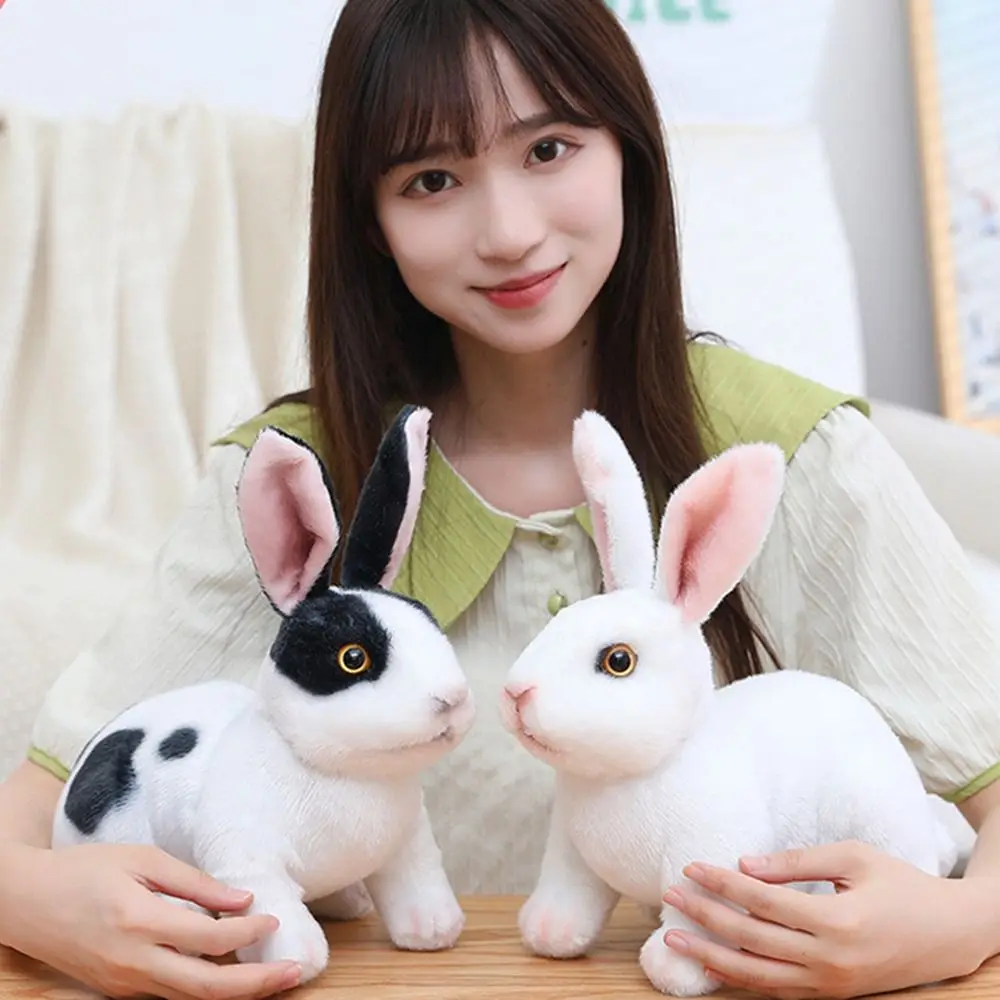 New Design For Kids Birthday Realistic Lifelike Animal Stuffed Doll Toys Simulation Long Ears Rabbit Rabbit Plush Toy