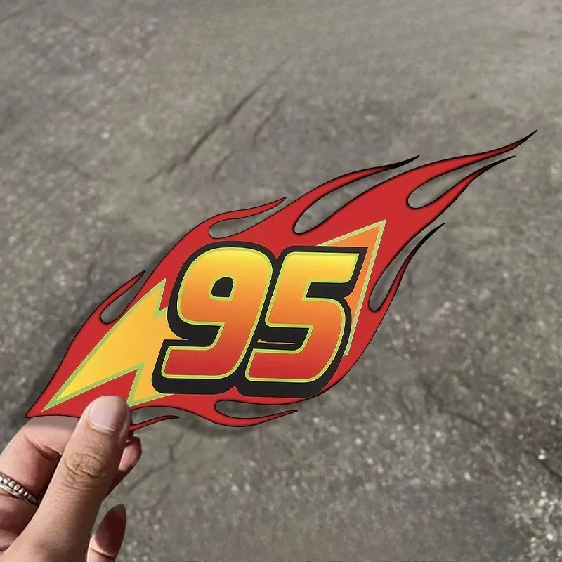 Lightning No.95 Flame Waterproof Vinyl Decal for Car Motorcycle Helmet