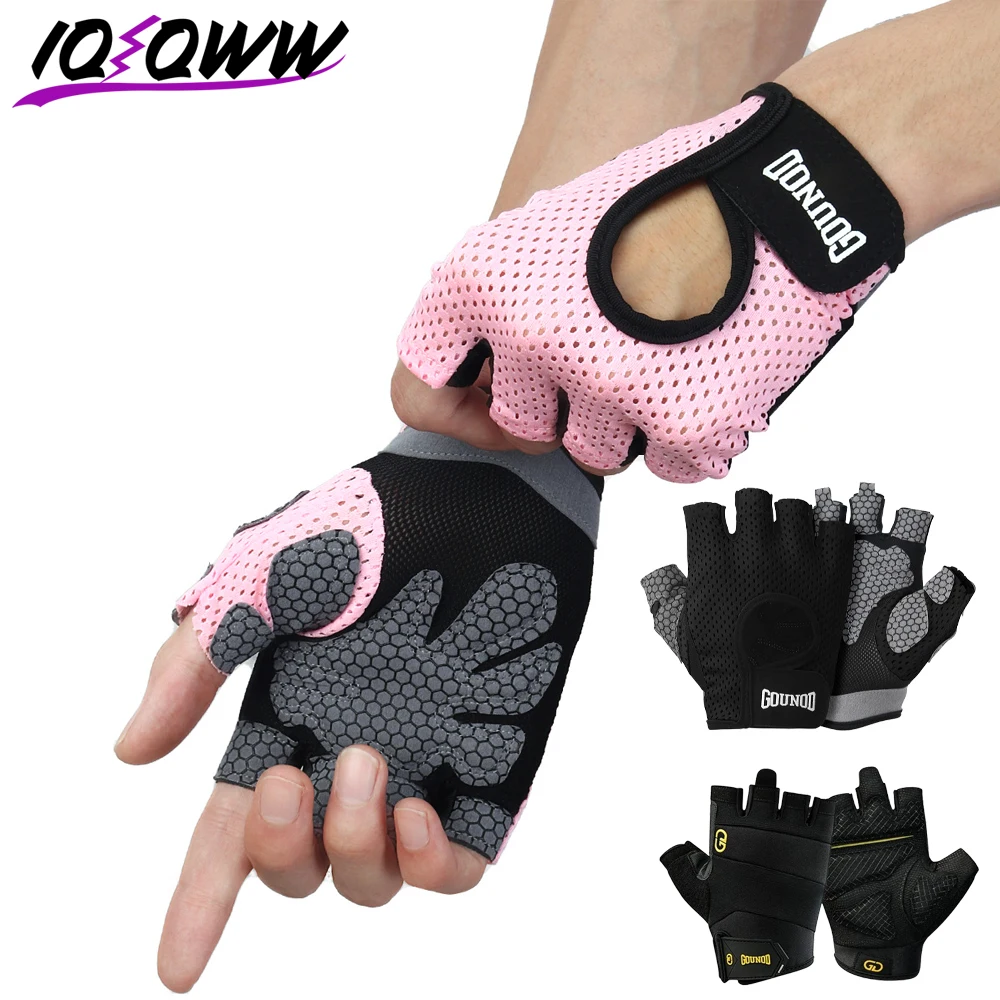 

1Pair Premium Weight Lifting Gloves for Men Women, Anti-Slip Fingerless Gym Gloves for Exercise, Training, Fitness & Cycling