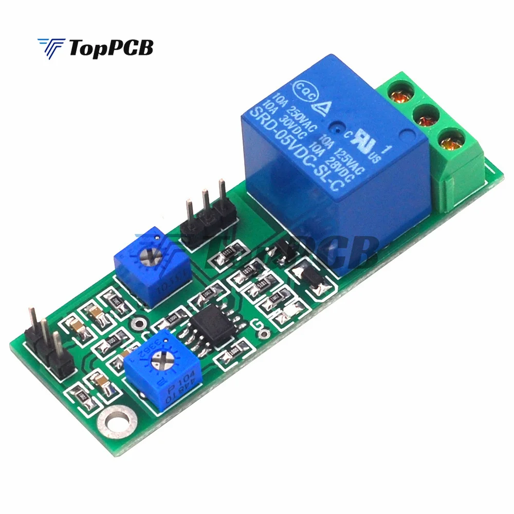 5V Hysteresis Voltage Comparator Module Threshold Adjustable High Level and Switch Dual Output Jitter Comparator Board