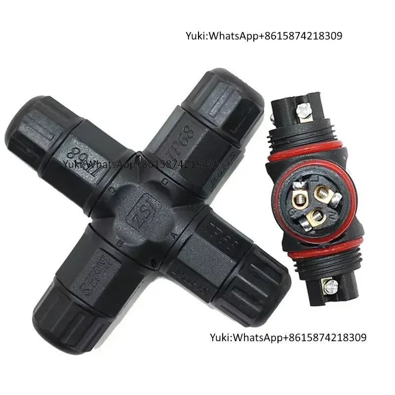 IP68 Waterproof Cable T Tap Electrical Connector 4-Pin Outdoor Sealed Retardant Junction Box LED Light Power Wiring 5-10mm - view 2