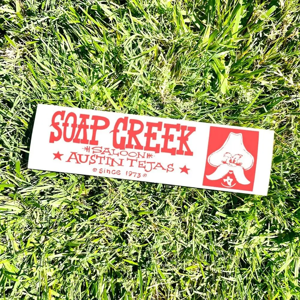 Soap Creek Saloon Bumper Sticker - Austin Texas TOURISM Travel Decal 80s 90s - Bumper Stickers - Car Stickers