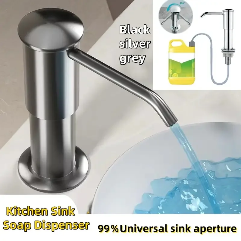 

Soap Dispenser Sink Silicone Extension Tube Distributor Countertop Mount Hand Pressure Soap Dispenser for Kitchen Household