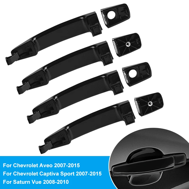 Do Chevrolet AVEO Captiva Klamka zewnętrzna Lewa i prawa Klamka zewnętrzna 4 PCS Klamka zewnętrzna samochodu Miska do Saturn Vue