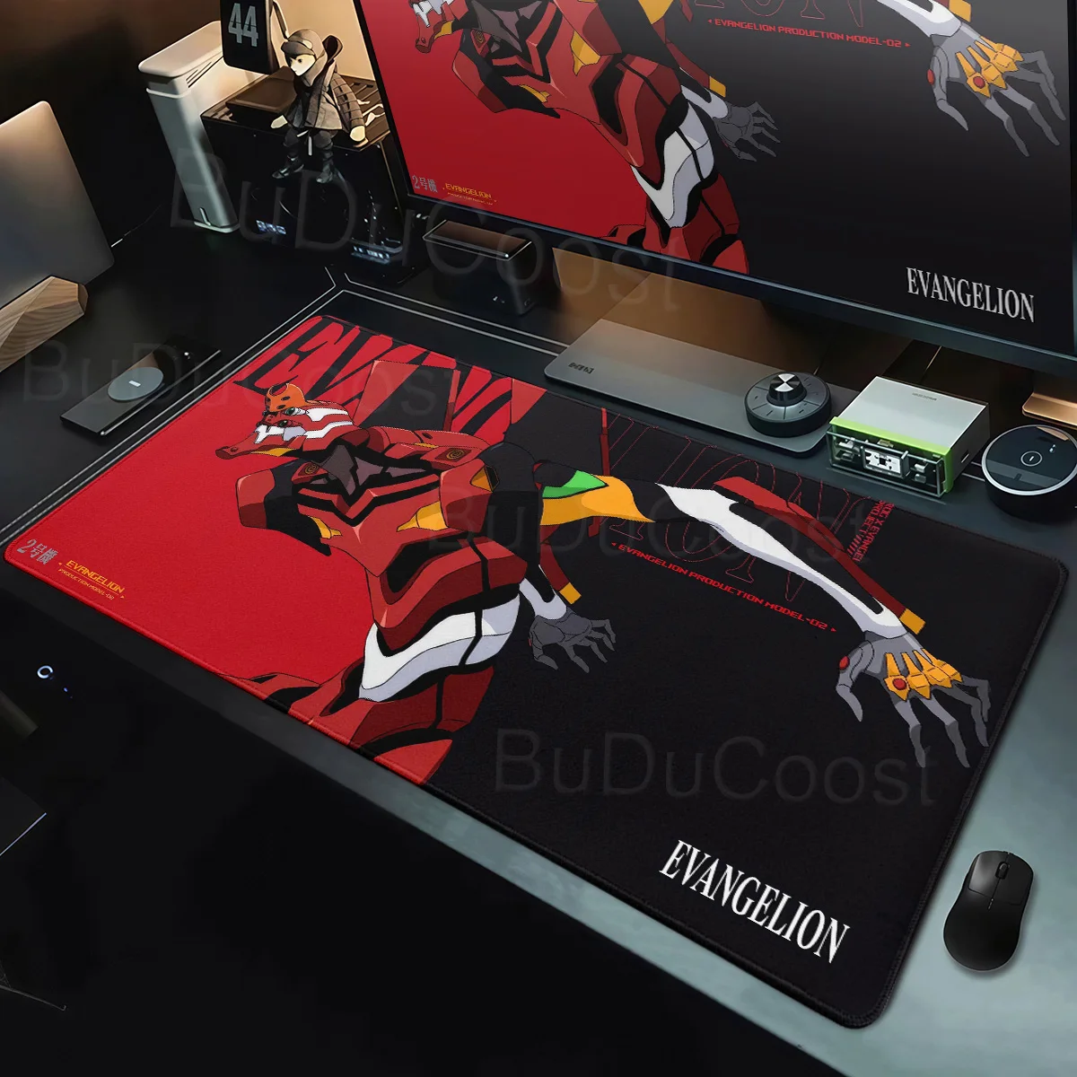 Large Anime Girl Asuka E-Evangelions Mouse Pad PC Gaming Mechanical Keyboard Playmat Rubber Overlock Washable Non-Slip Tablemat
