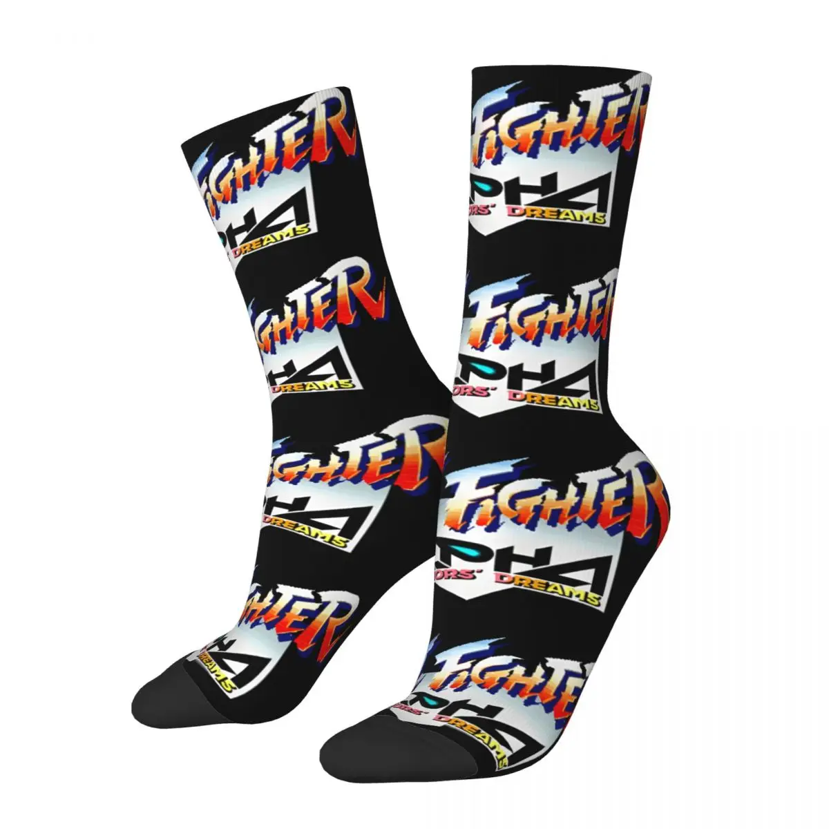 Hip Hop Retro Sign Crazy Men's compression Socks Unisex S-Street Fighter Harajuku Pattern Printed Funny Novelty Happy Crew