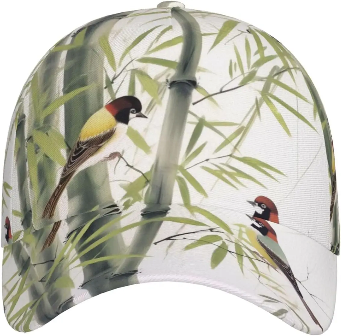 Bird Pattern Print Unisex Baseball Cap - Full Frame Print Design, Adjustable Size