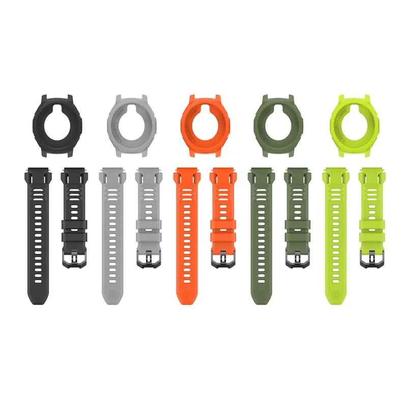 For Amazfit T-Rex 3 Pro 48MM Bands&Case,Texture Sport Replacement Soft Flexible Silicone Sweat Resistant for Amazfit T-Rex 3 Pro