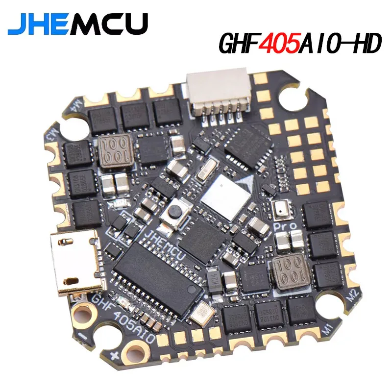 JHEMCU GHF405AIO-HD 40A AIO Flight Controller F405 OSD With 40A ESC PWM Dshot600 2-6S Lipo For RC FPV Toothpick Racing Drone