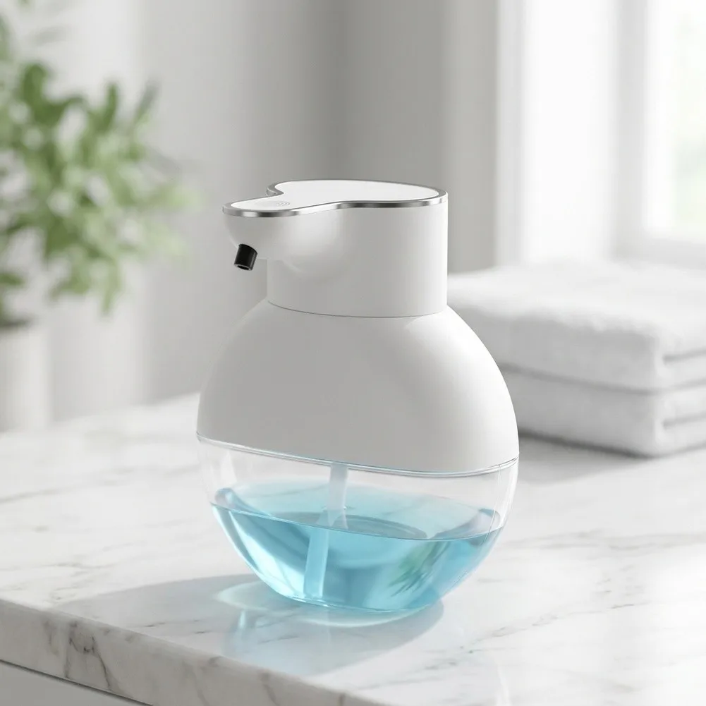 Automatic Foaming Soap Dispenser USB Rechargeable Sensor Activated 4 Foam Strength Options for Household and Business