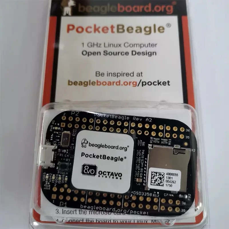 Avadatech 1個のx pocketbeagleシングルボードコンピュータポケットビーグル55ミリメートル × 35ミリメートル × 5ミリメートル