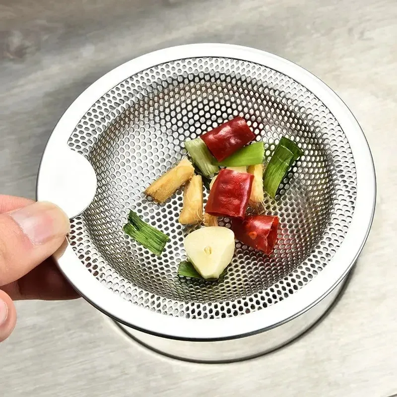 Kitchen Sink Filter Stainless Steel Mesh Sink Strainer Filter Bathroom Sink Strainer Drain Hole Filter Trap Waste Screen