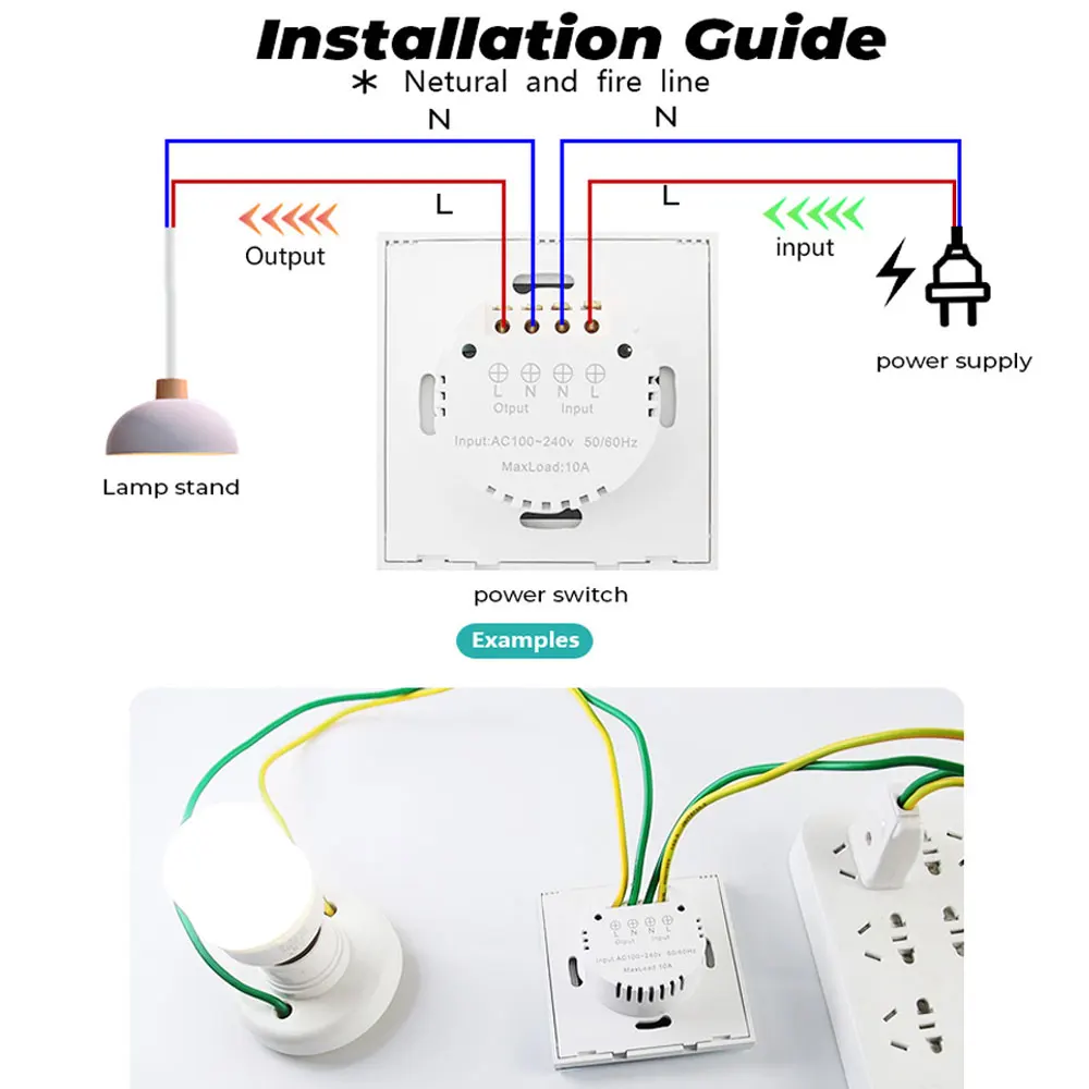 Jinashu Smart Switch Without Neutral Ir Sensor Wireless Switch 220V Light Switch Motion Sensor Switch for Light Power On Off