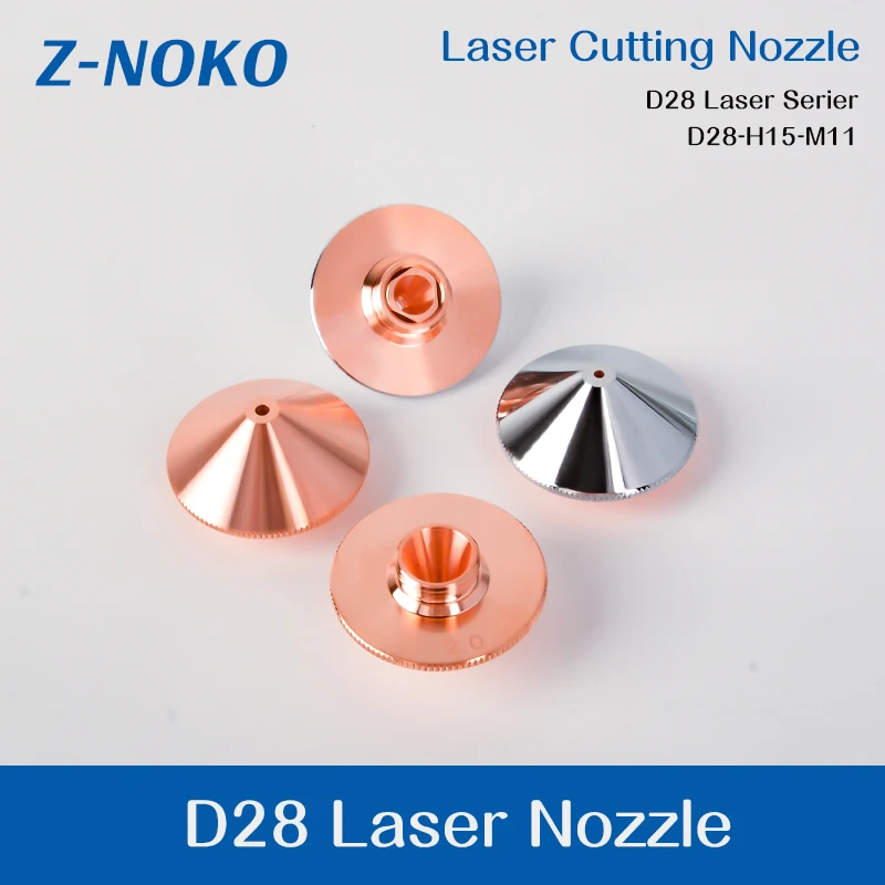 ZNOKO Fiber laser cutting machine conventional A single layer air nozzle WSX D28mm Han\'s double layer oxygen nozzle