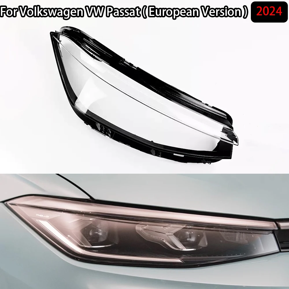 

For Volkswagen VW Passat ( European Version ) 2024 Headlamp Transparent Lampshade Shell Masks Headlight Cover Lens Plexiglass