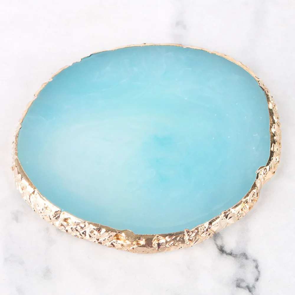 

Round Resin Agate Nails Palette Fake Nail Gel Polish Foundation Gel Polish Display Shelf Makeup Tool Cosmetics Palette