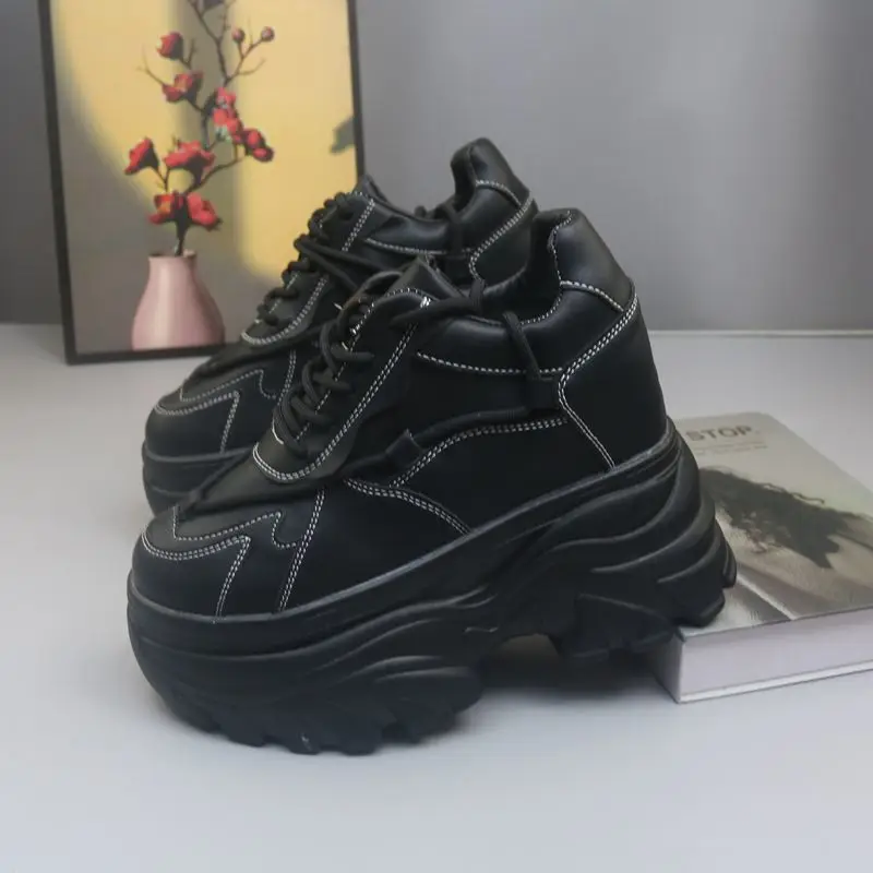 2025-nuovo-10cm-12cm-14cm-pelle-scamosciata-vera-pelle-moda-autunno-chunky-sneakers-donna-causale-appartamenti-piattaforma-zeppa-scarpe-primaverili