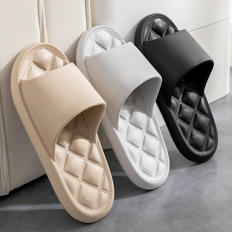 Women's Thick Platform Cloud Slippers Eva Soft Slides Men Summer Beach Flip Flops Women Shoes Non Slip Bathroom Home Slippers