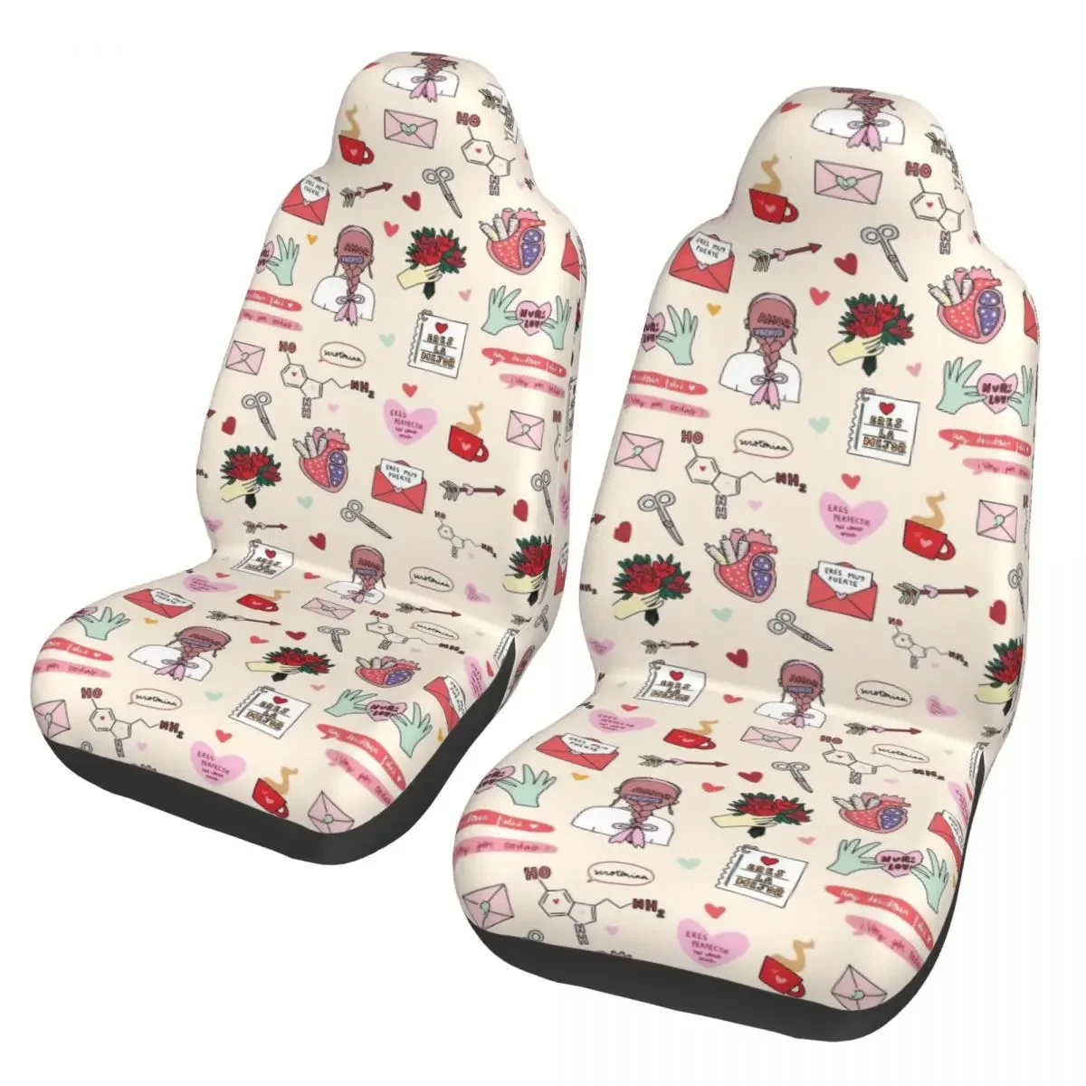 Enfermera En Apuros Nurse Medical Doctor Universal Car Seat Cover Four Seasons For SUV Seat Covers Fabric Hunting