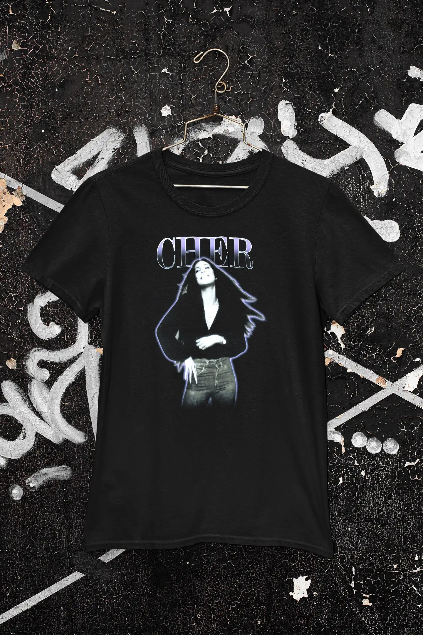 

Cher Purple Outline Birthday T Shirt