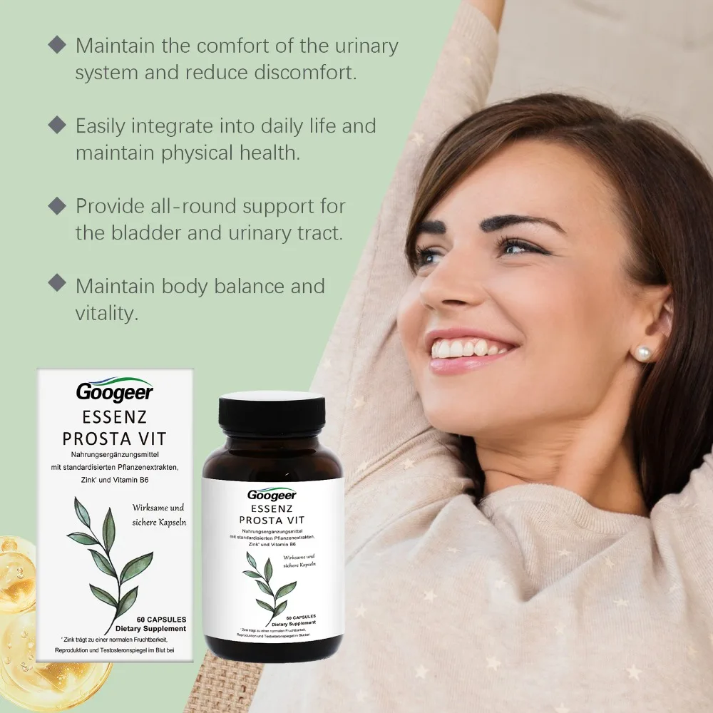 Men’s Prosta Vit Wellness Capsules with Zinc Vitamin B6 Saw Palmetto Nettle Root for Vitality Support 60 Count