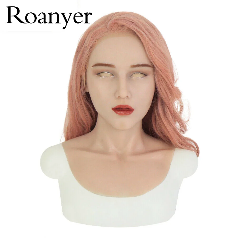 

Силиконовая маска Roanyer, реалистичные женские головные уборы, костюмы для трансвеститов, костюмы Drag Queen, Mtf, реквизит для трансвеститов