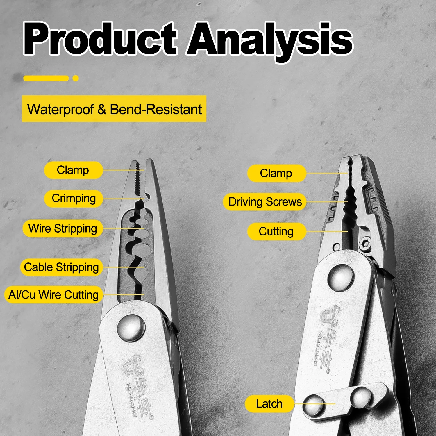 2 في 1 قواطع الأسلاك كماشة متعددة الوظائف إبرة زردية طويلة الفكين متجرد الأسلاك الكهربائية أدوات عملية عالية الأداء