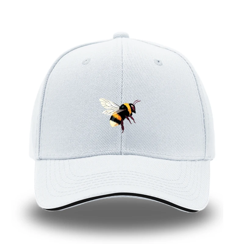 

Cartoon Bee Pattern Baseball Cap Lightweight Curved Brim Unisex Hat for Outdoor Camping Travel Leisure