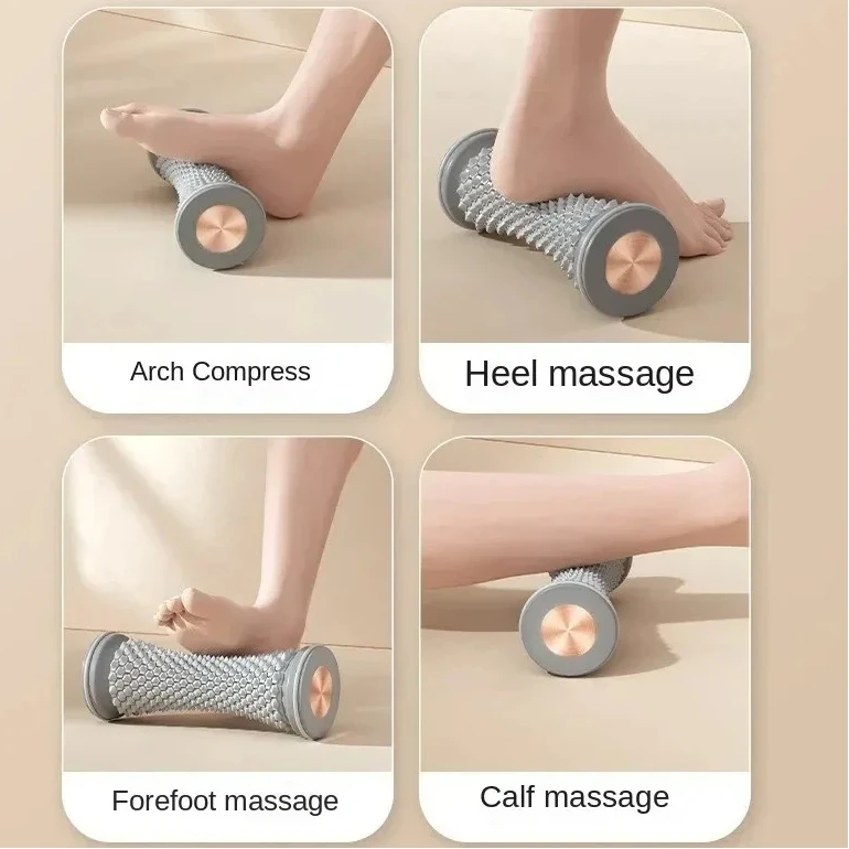 مدلك قدم تدليك الأسطوانة اليوغا تدليك الكرة اللفافة الأخمصية الأسطوانة العضلات الاسترخاء الرعاية البلاستيك دليل مدلك قدم صغير