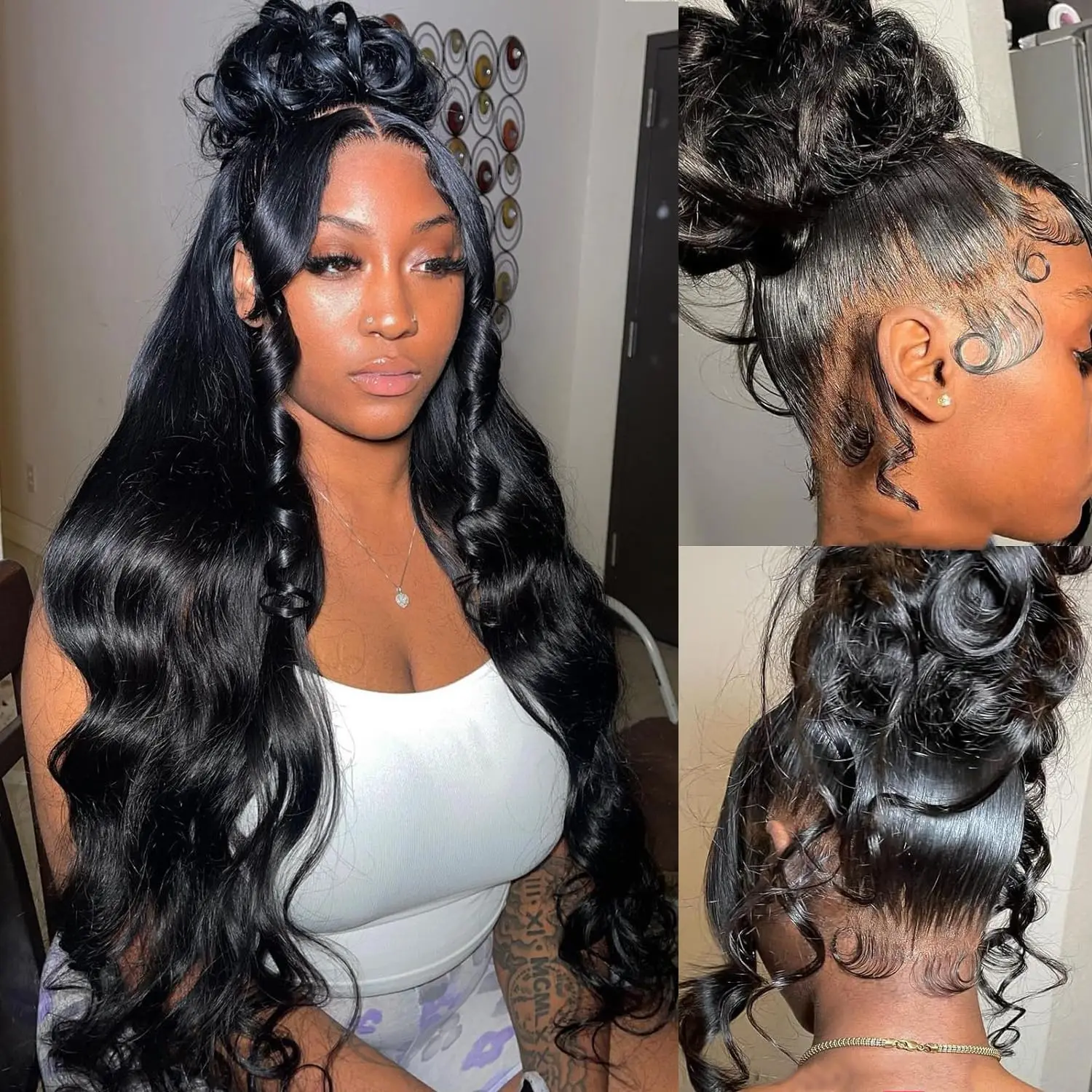 

250 Density Body Wave 13x4 Lace Front Wigs Brazilian 360 Glueless Closure Wig Black 13x6 Hd Transparent Frontal Human Hair Wig