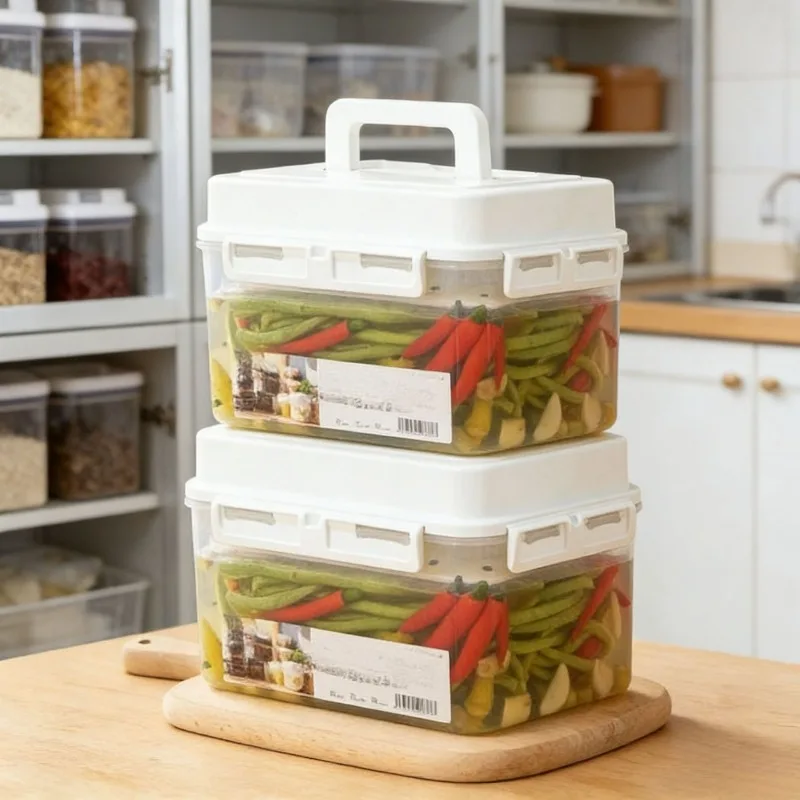 4/5L Large Sealed Pickle Jar Japanese Pickle Press Saurkraut Maker Press Fermentation Container For Gherkin Olive And Kimchi
