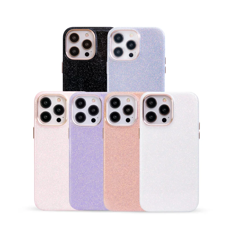 KZDOO Sparkle Women Glitter Protector,TPU PU Leather Luxury,Bright Bling Shining Shell Case for iPhone 14,14Plus,14Pro,14Pro Max