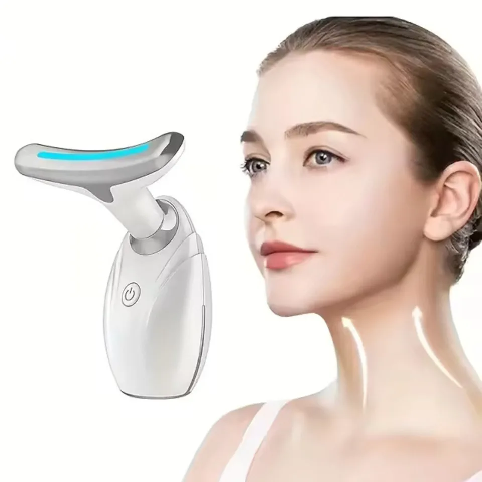 Hals-Mikrostrom-Einführung, Lifting, Straffung, Abnehmen, Falten reduzieren, vibrierende heiße Kompresse, Schönheitsgerät, Hautverjüngung