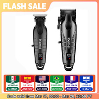 Kemei 2290 2293 Professional Cordless Hair Clipper Men Barber Fade Clipper and Zero Gapped Trimmer Set Electric Hair Cutting Kit