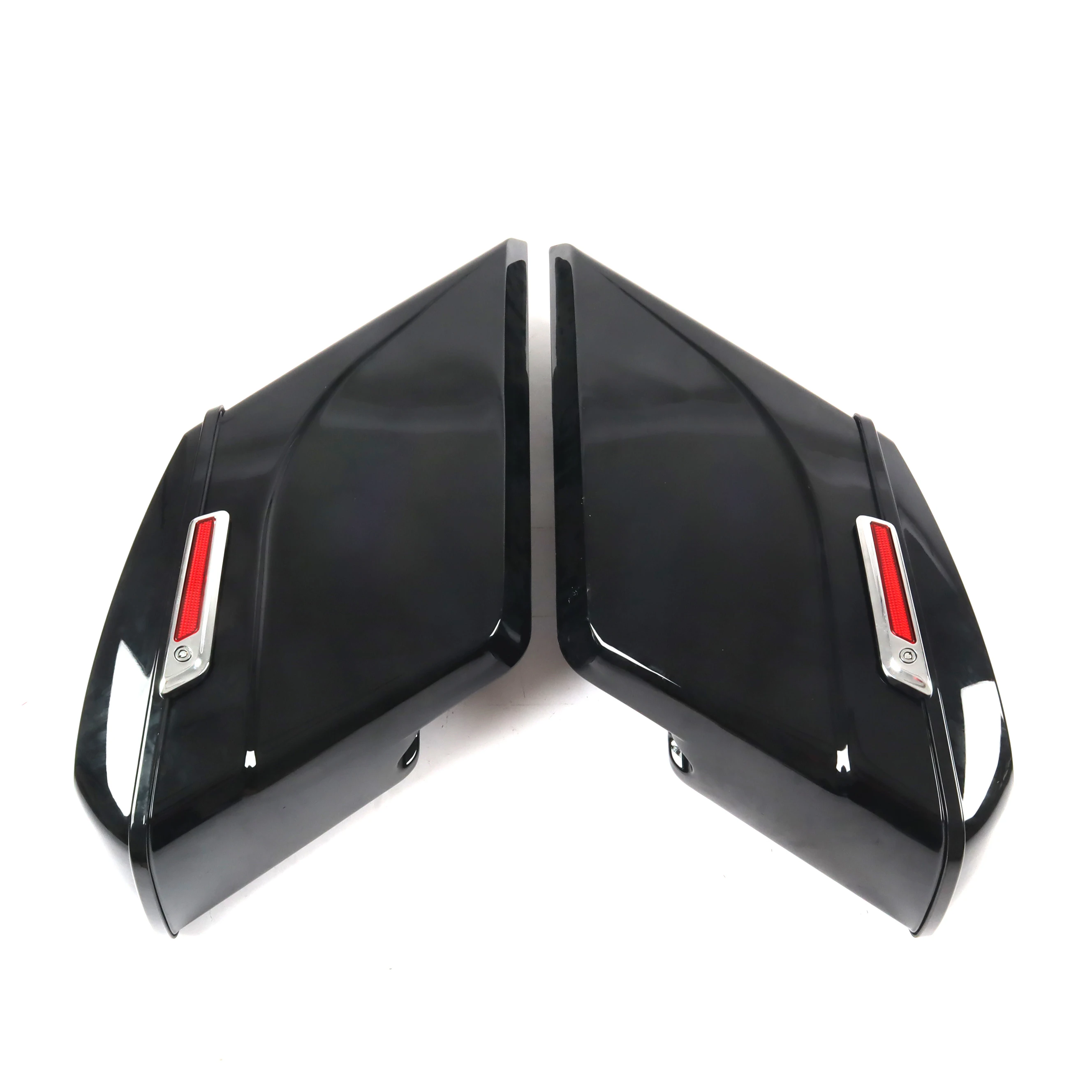 Two cut out modified sharp edge box 2014 for harley road glide motorcycle saddlebag motorbkie bag