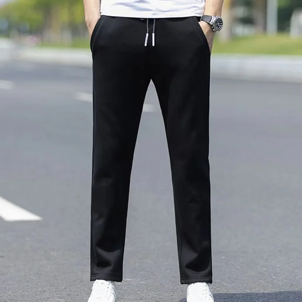 

Spring Autumn Casual Men's Sportswear Loose-Fit Slimming Straight-Leg Pants Plus Size Outerwear Korean Style