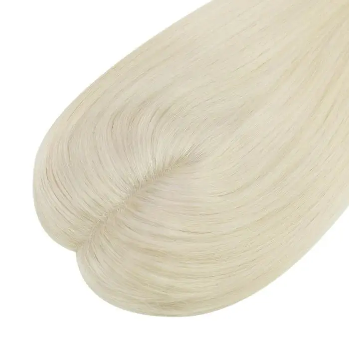 [Mejora de densidad al 150 %] Peluca de cabello humano Ugeat Mono Base, color rubio platino, para cabello fino, 13 x 13 cm, 100 % cabello humano