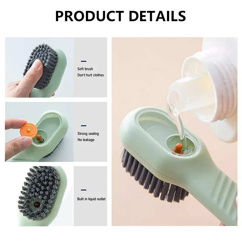 1/2Pcs Multifunctional Cleaning Brush Soft-bristled Liquid Shoe Clothes Brush  Shoe Clothing Board Brush Shoe Cleaner