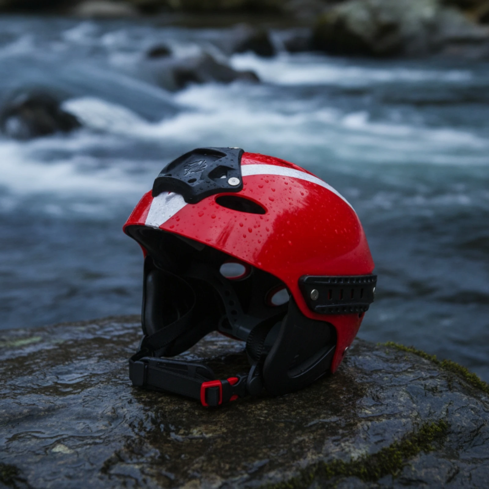 Water Rescue Helmet High-Visibility Helmet with Side Rails Reflective Impact-Resistant for Rafters, Rafting
