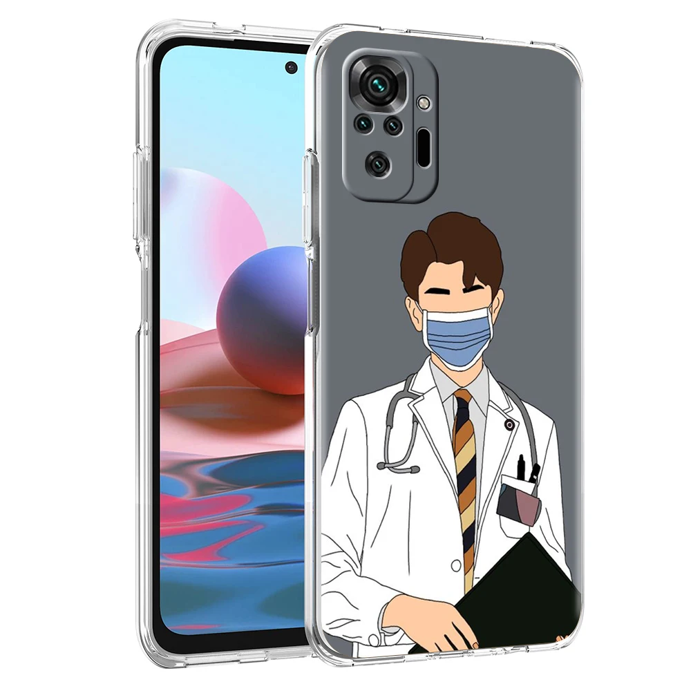 Nurse Medical Medicine Phone Case Cover for Redmi Note 10 11 11T 7 8 8T 9 K40 Gaming 9A 9C Pro Plus Transparent Shell Capas Bags