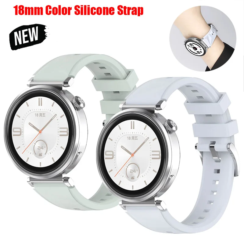 18mm Farbe Silikon Armband Für Huawei Uhr GT 6 41mm Für Huawei Uhr GT 4 GT5 41mm/GT5 Pro 42MM Austauschbare Armband Universal