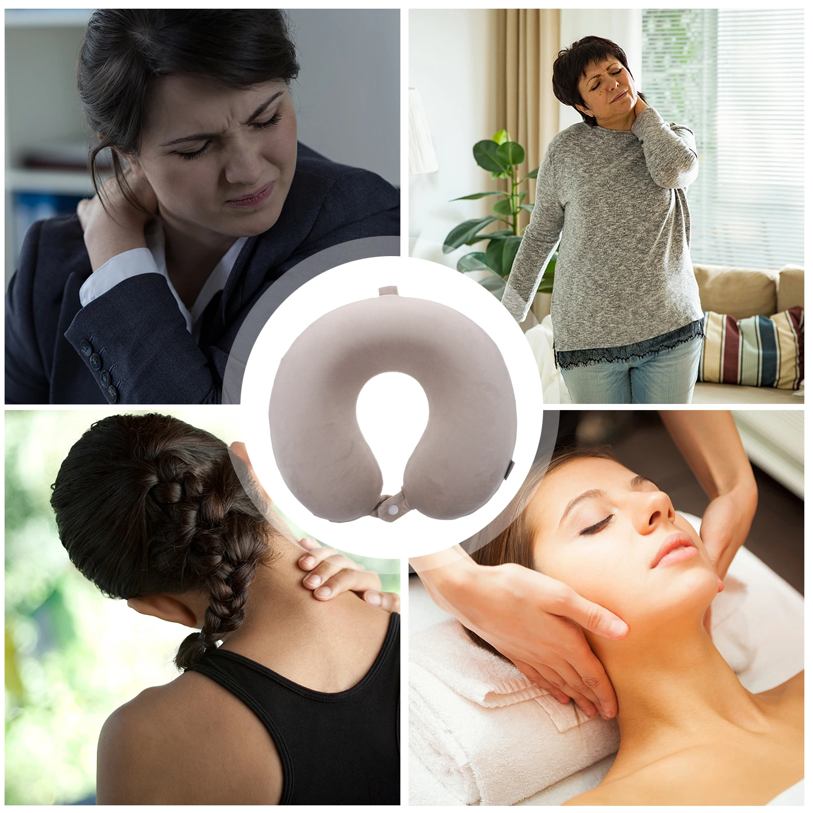 

U-Shaped Lightweight Memory Foam Neck Pillow Comfortable Travel Support for Sleeping Rest Portable Neck Pillow