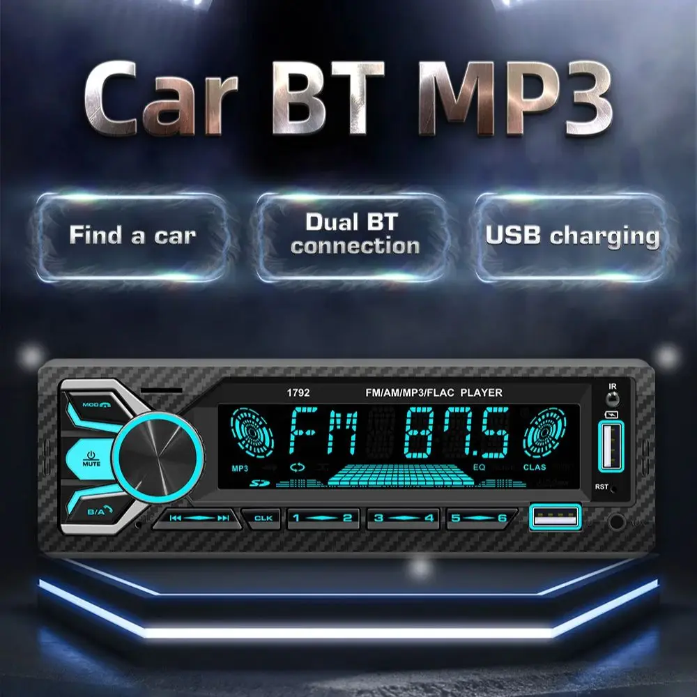 

1792 Duable Bluetooth 1 Din MP3 плеер Hands-free TF карта USB аудио радио Locate авто радио мультимедиа для автомобиля транспортных средств